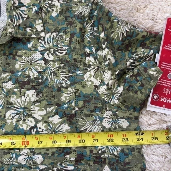 Canada Weather Gear Mens Vented Floral Camou performance shirt size Medium - Picture 12 of 14